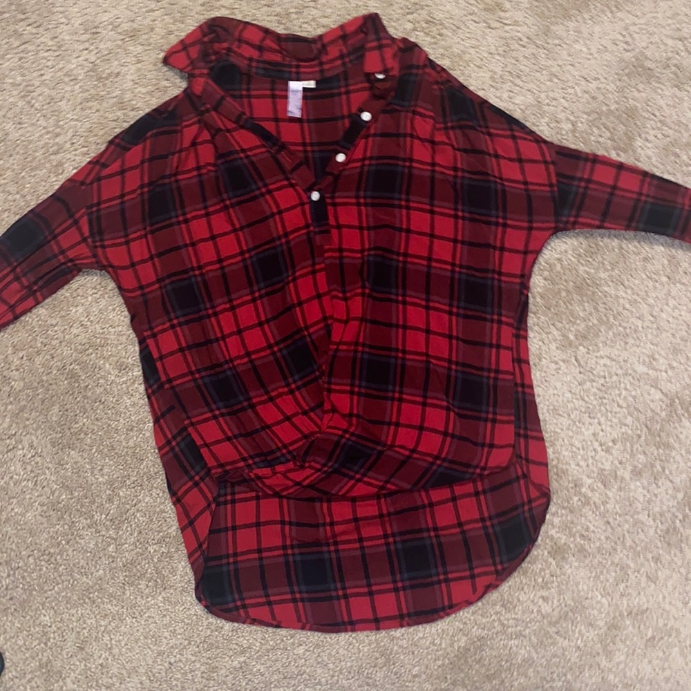 Twist front flannel